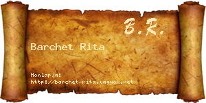 Barchet Rita névjegykártya